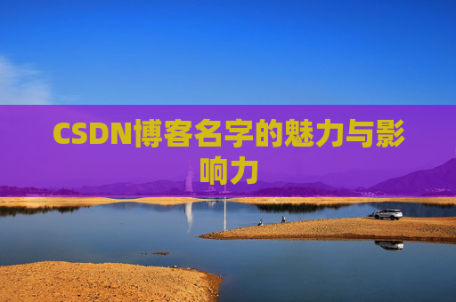 CSDN博客名字的魅力与影响力